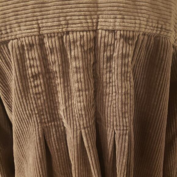 Woman Within 1X Plus Size Pleat-Back Corduroy Jacket Lavender Lagenlook Shacket - Picture 5 of 8